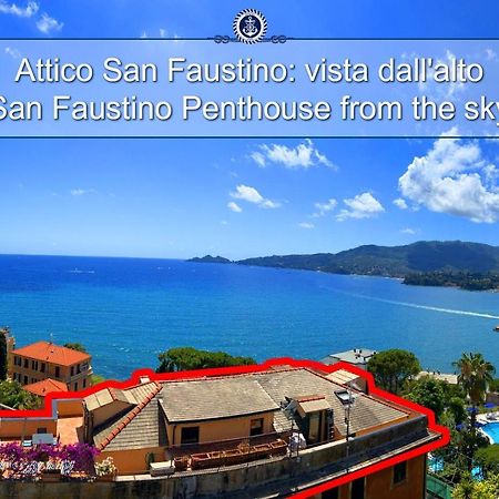 Welcome Riviera - Attico San Faustino 165 Mq Piu 110 Mq Di Terrazza- In Villa 700 ,Vista Mare Strepitosa-100 M Dalla Spiaggia-Parking Esclusivo Rapallo Exteriér fotografie