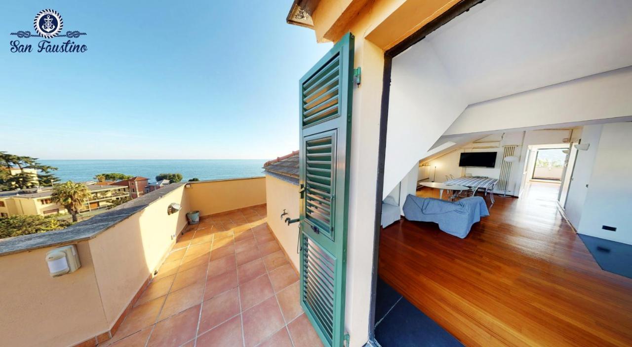 Welcome Riviera - Attico San Faustino 165 Mq Piu 110 Mq Di Terrazza- In Villa 700 ,Vista Mare Strepitosa-100 M Dalla Spiaggia-Parking Esclusivo Rapallo Exteriér fotografie