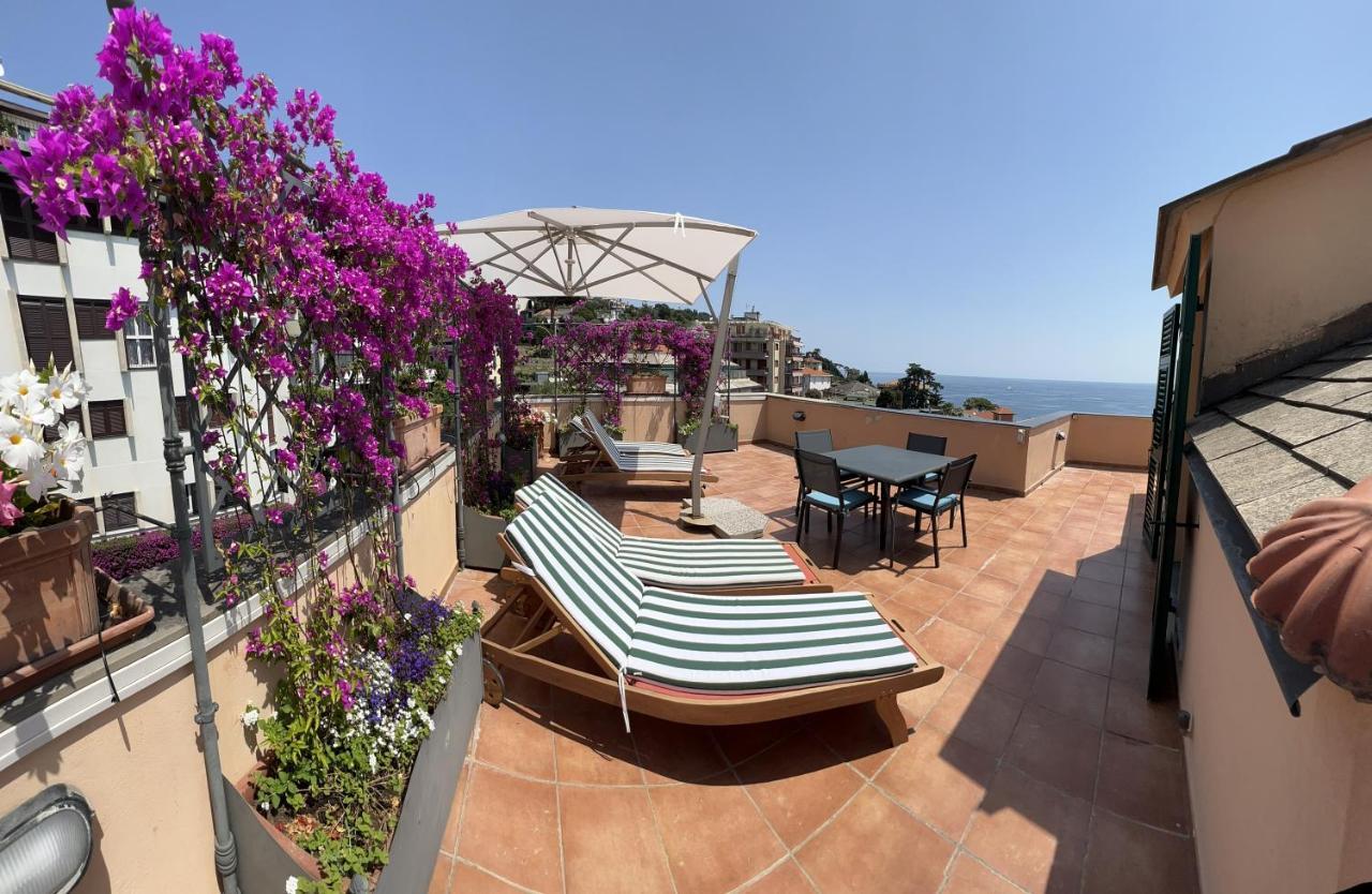 Welcome Riviera - Attico San Faustino 165 Mq Piu 110 Mq Di Terrazza- In Villa 700 ,Vista Mare Strepitosa-100 M Dalla Spiaggia-Parking Esclusivo Rapallo Exteriér fotografie
